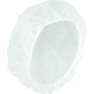 Charlottes rondes polypropylène blanc à usage unique