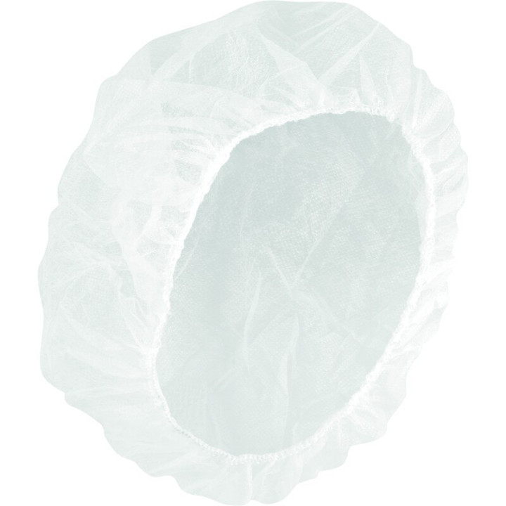 Charlottes rondes polypropylène blanc à usage unique