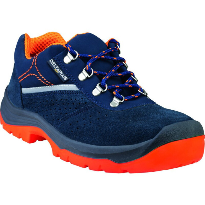 Chaussures basses cuir croûte velours