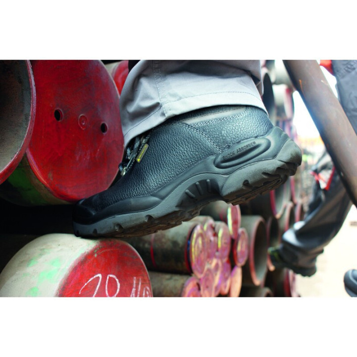 Chaussures de chantier hautes cuir croupon pigmenté