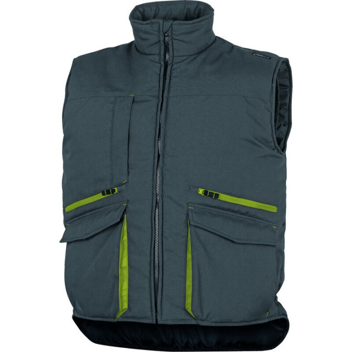 Gilet matelassé chaud multi-poches hiver avec protège reins