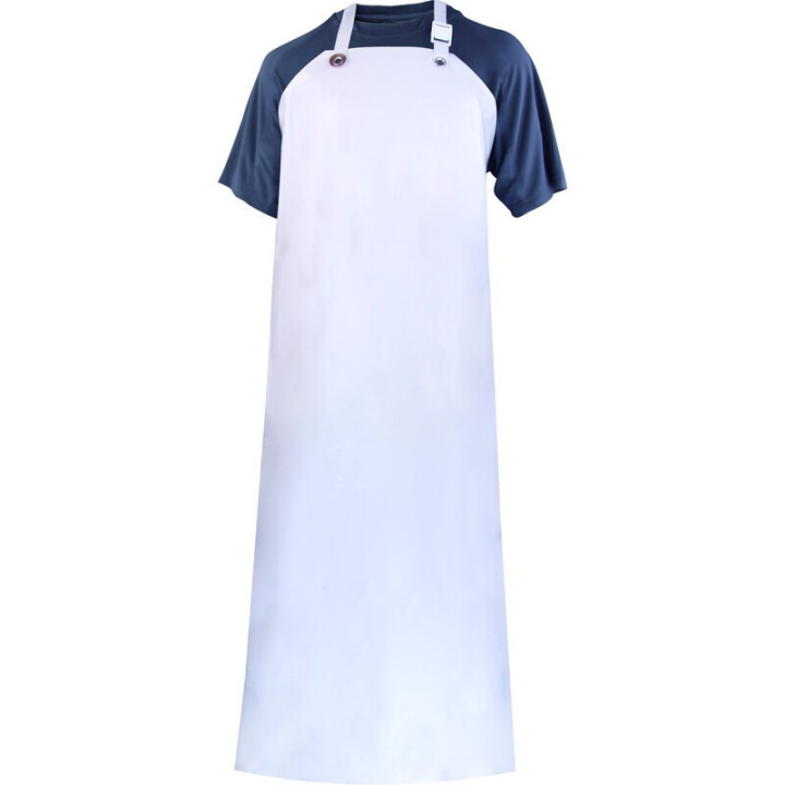 Tablier en nitrile et pvc blanc