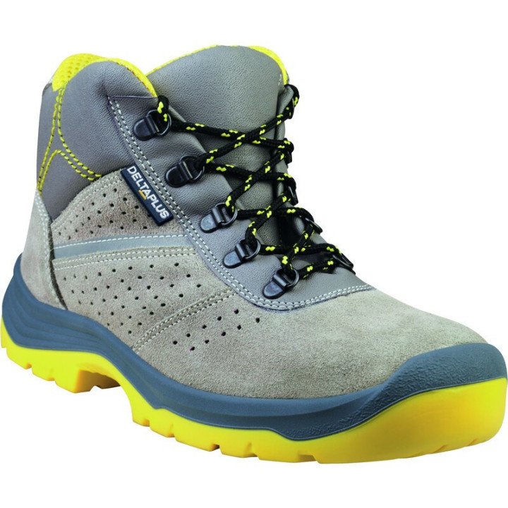 Chaussures hautes cuir croûte velours