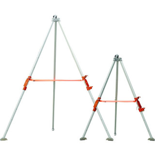 Trépied téléscopique réglable en alluminium avec 2 platines treuil