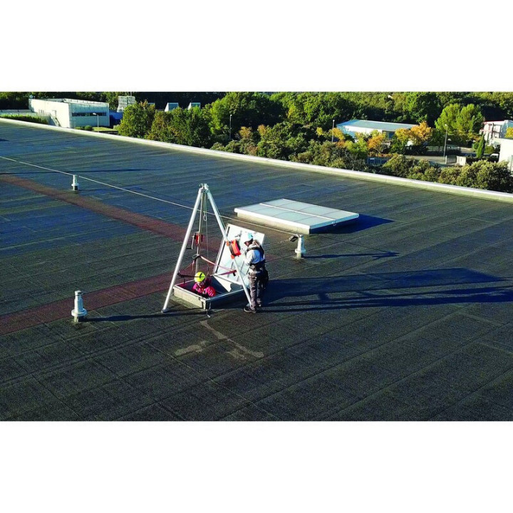 Trépied téléscopique réglable en alluminium avec 2 platines treuil