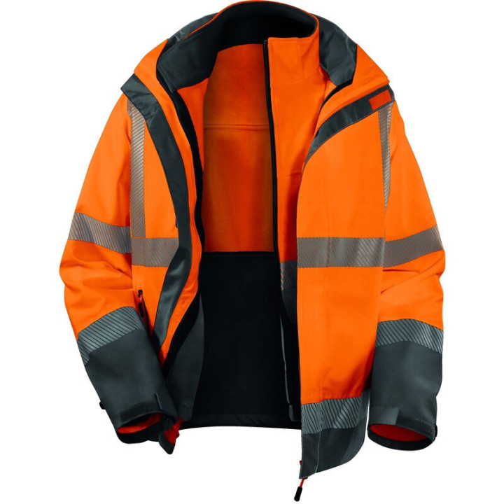 Parka imper-respirante à haute visibilité