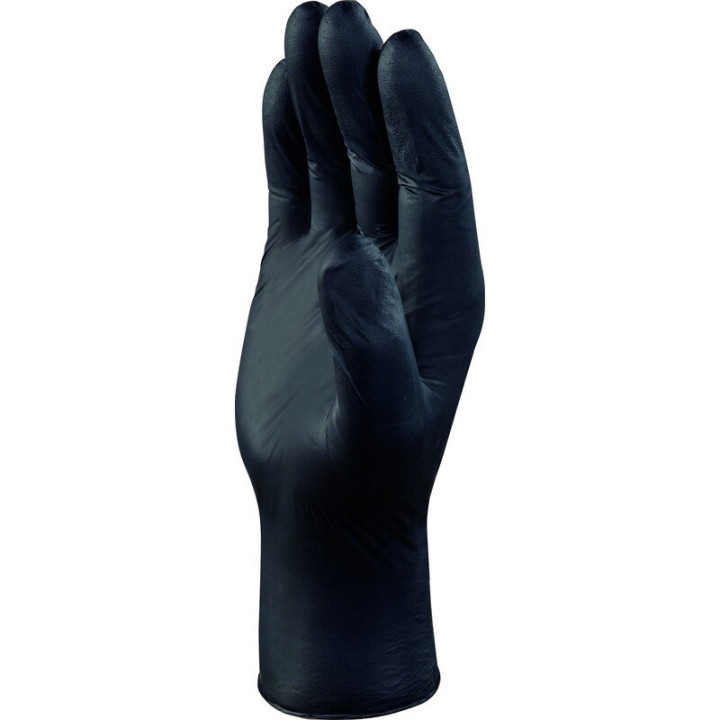 Gants jetables noirs nitrile non poudrés