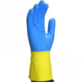 Gant latex floque ménage duocolor longueur 30cm (2)