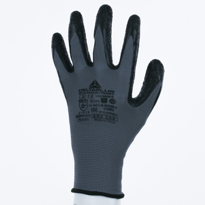 Gant tricot polyester avec paume enduite latex