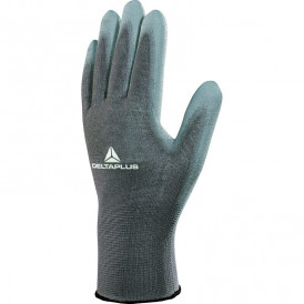 Gant tricot polyester/paume PU idéal travaux de précision