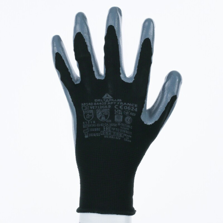 Gant tricot polyester paume nitrile