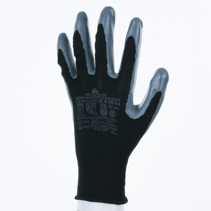Gant tricot polyester paume nitrile