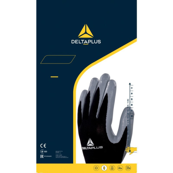 Gant tricot polyester paume nitrile