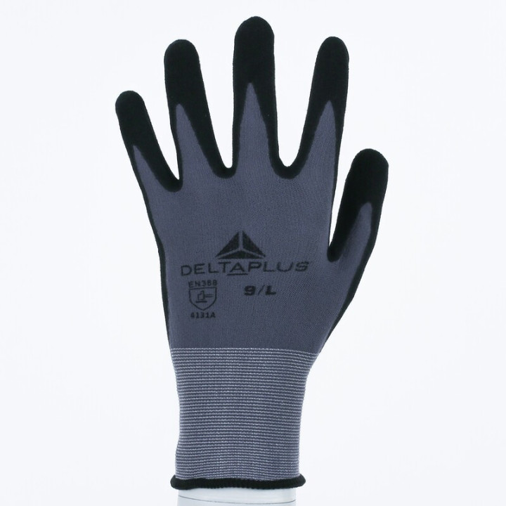 Gants de travail enduit pour milieux huileux