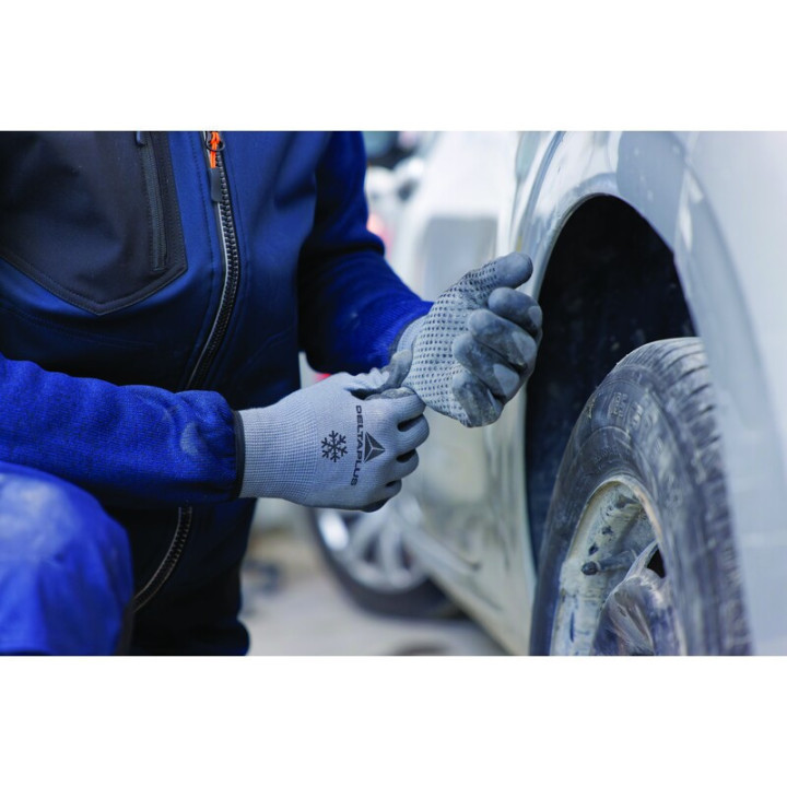 Lot de 12 paires de gants chauds enduits de mousse nitile