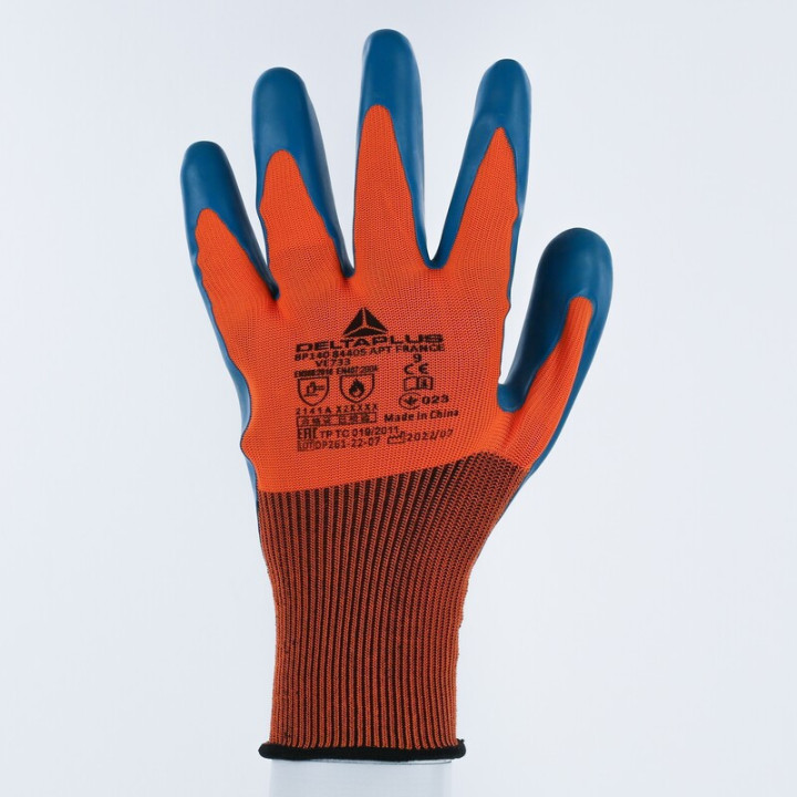 Gant tricot polyester paume enduite latex