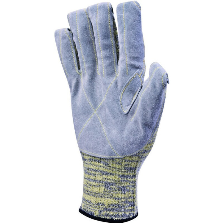 Gant anti-coupure tricot Taeki® 5 - paume croûte de bovin