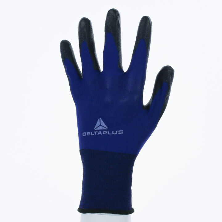 Gant tricot polyamide paume enduite PU idéal pour les travaux de précision