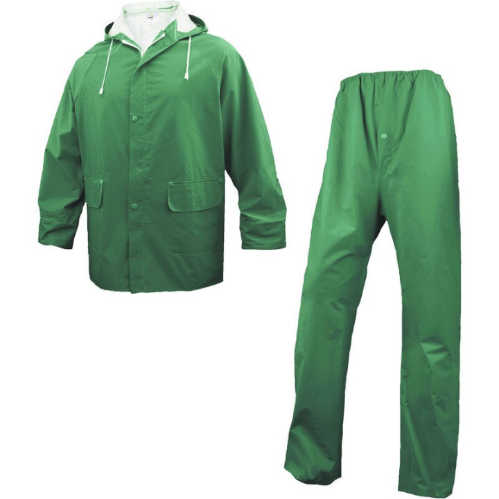 Ensemble de pluie veste et pantalon tissu enduit