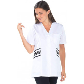 Tunique femme manches courtes en Tencel® – Confort et élégance professionnelle