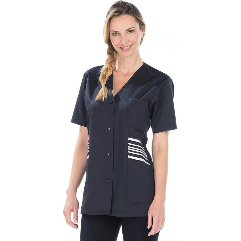 Tunique femme manches courtes en Tencel® – Confort et élégance professionnelle