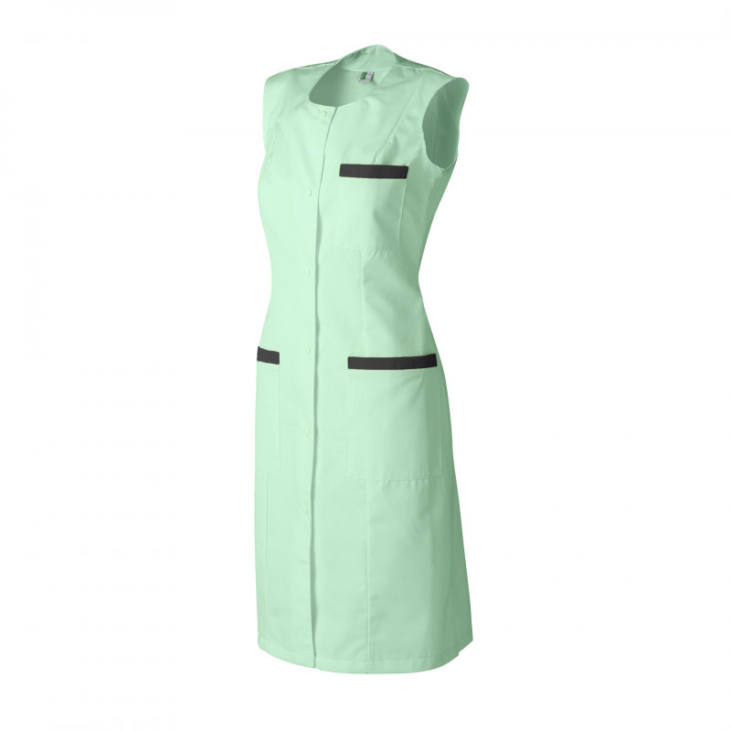 Blouse femme CAROLINE MOLINEL sans manches col rond avec poches contrastées