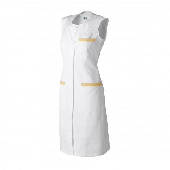 Blouse femme CAROLINE MOLINEL sans manches col rond avec poches contrastées