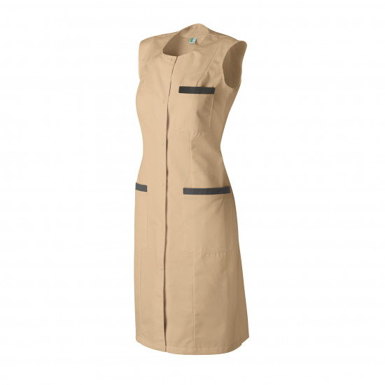 Blouse femme CAROLINE MOLINEL sans manches col rond avec poches contrastées