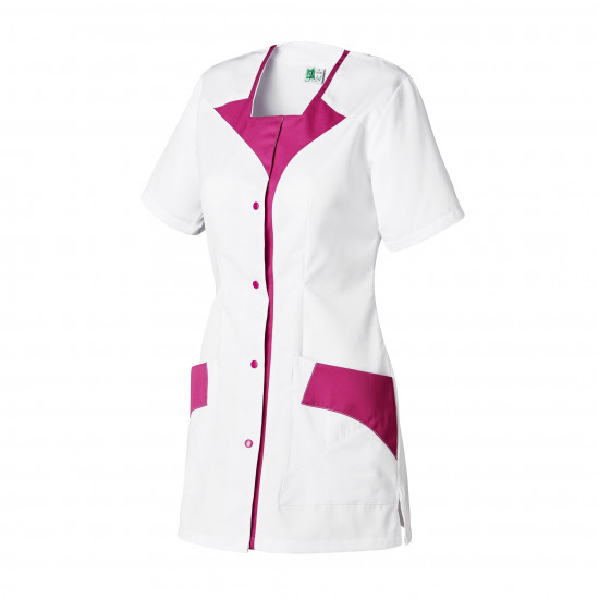 Tunique femme MOLINEL ROMMY col carré bicolore avec poches téléphone et stylo