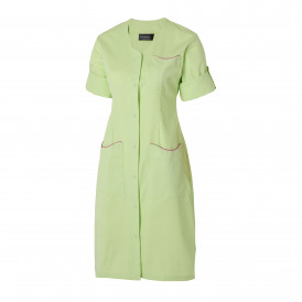 Blouse femme manches courtes LAURENE MOLINEL coloris contrastés avec poches (2)