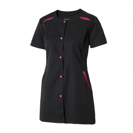 Tunique femme MOLINEL DEBORHA col rond manches courtes pressions contrastées (2)