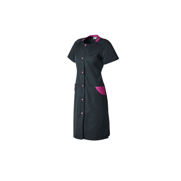 Blouse professionnelle femme ROXANE bicolore manches courtes