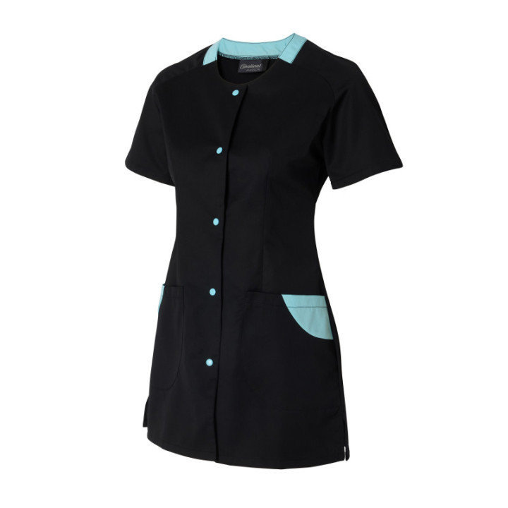 Tunique médicale femme ROXIE bicolore col fantaisie
