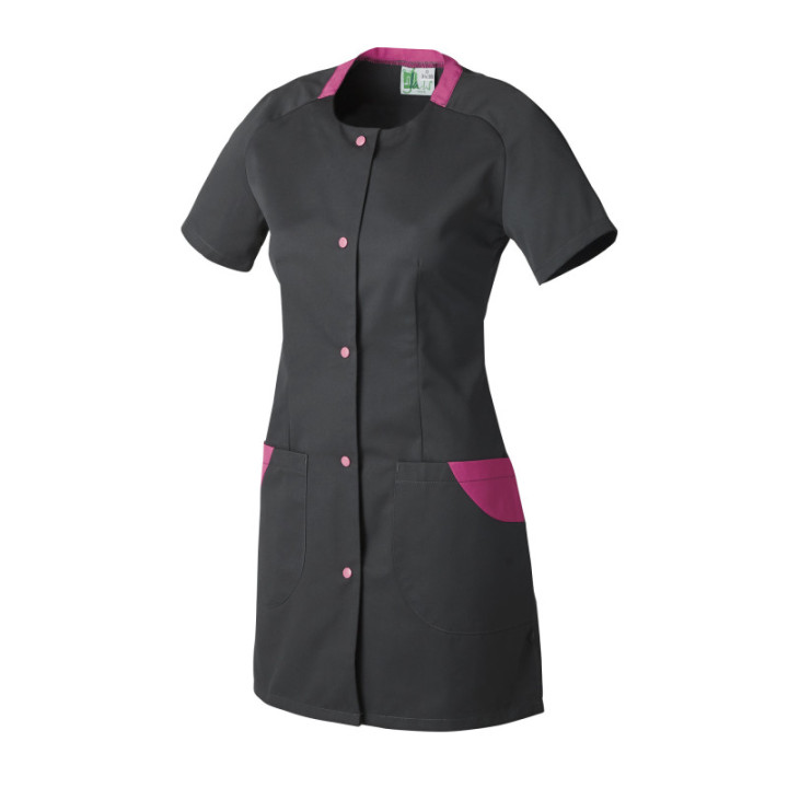 Tunique médicale femme ROXIE bicolore col fantaisie
