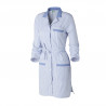Tunique femme rayée bleue AMANDINE MOLINEL avec ceinture et col tailleur