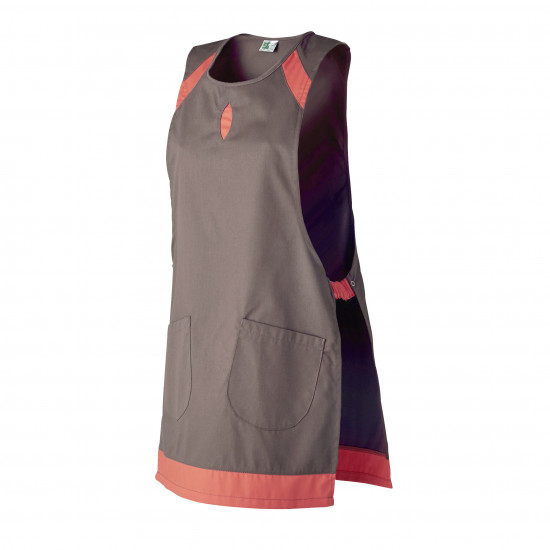 Chasuble femme DEBBY MOLINEL contrastée avec poches et goutte fantaisie