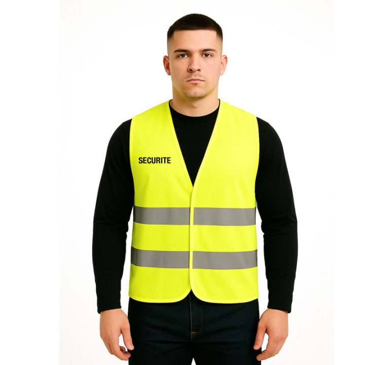 Gilet fluo haute visibilité sécurité EN ISO 20471 pro