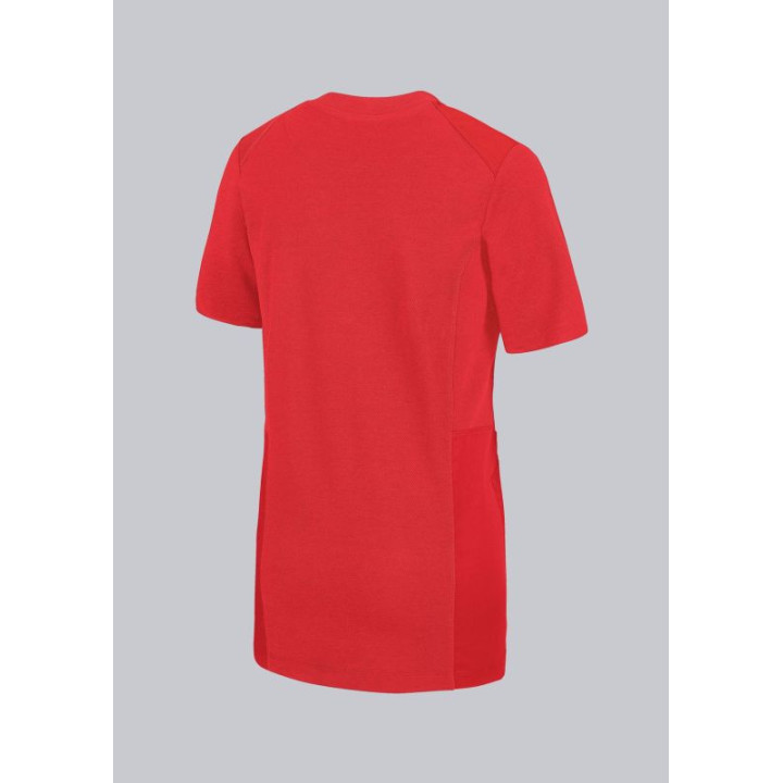 Tunique médicale à enfiler empiècements maille piquée façon polo