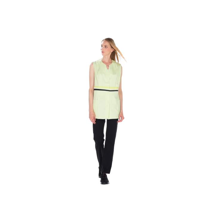 Tunique médicale femme blanc rose manches courtes REMI