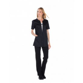 Tunique femme satin – Fermeture par pressions sous patte (2)