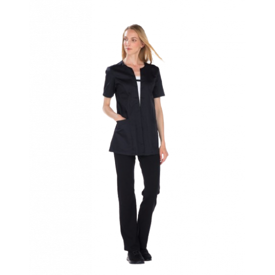 Tunique femme satin – Fermeture par pressions sous patte