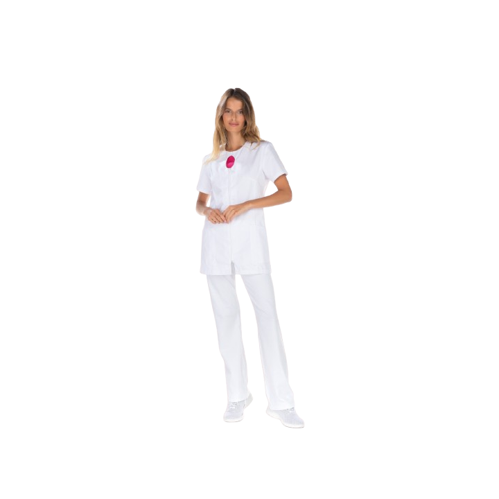 Tunique professionnelle femme LAURE zippée REMI manches courtes