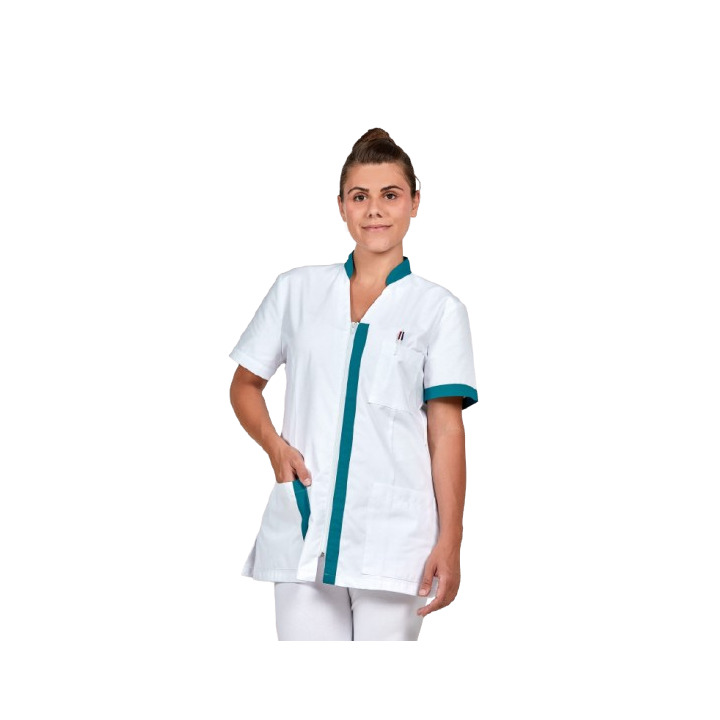 Tunique femme TARA zip coupe ajustée travail médical