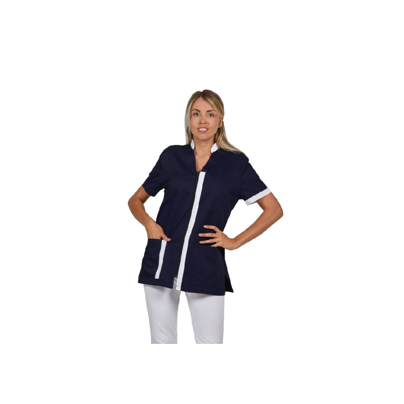 Tunique professionnelle TARA coupe ajustée et fermeture ZIP pratique