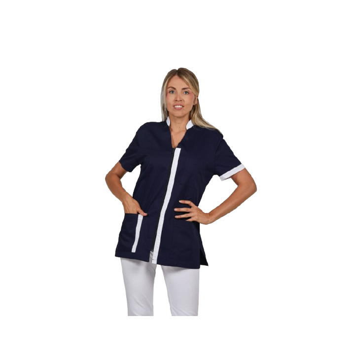 Tunique femme TARA zip coupe ajustée travail médical