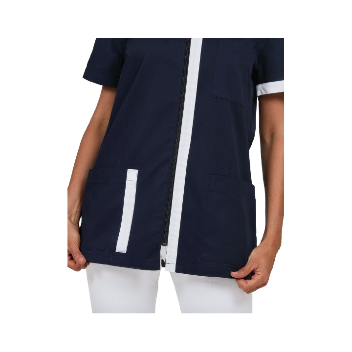 Tunique femme TARA zip coupe ajustée travail médical