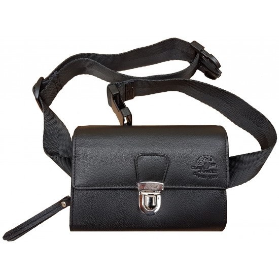 Sacoche en CUIR avec monnayeur 5 PIÈCES fermeture CARTABLE