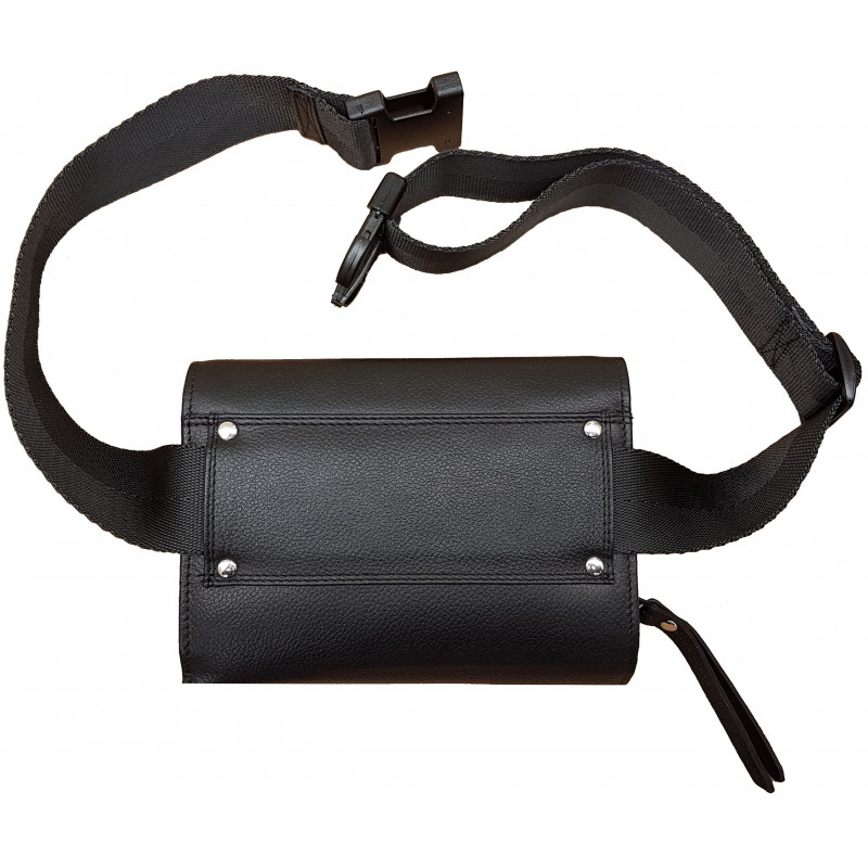 Sacoche en CUIR avec monnayeur 5 PIÈCES fermeture CARTABLE