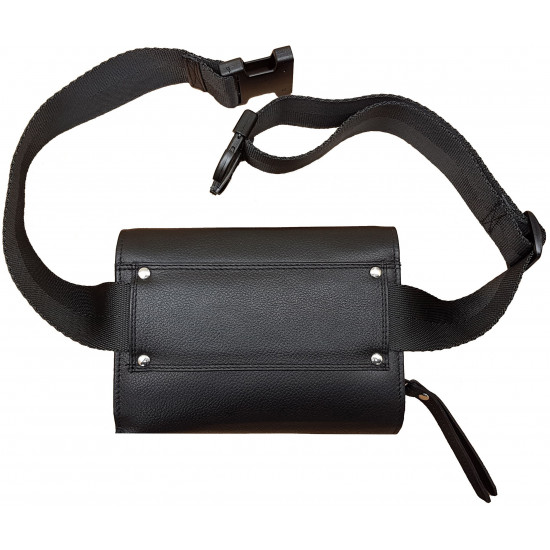 Sacoche en CUIR avec monnayeur 5 PIÈCES fermeture CARTABLE