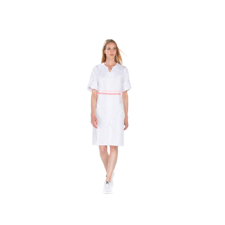 Blouse femme médicale manches courtes col fantaisie REMI